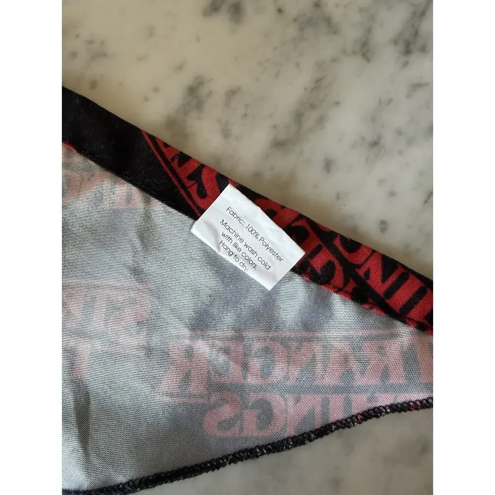 Stranger Things Official Licensed Dog Bandana Scarf Black Red Polyester L XL